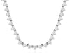 10.80CT DIAMOND 14K WHITE GOLD 3D ROUND CLASSIC 3 PRONG ETERNITY TENNIS NECKLACE