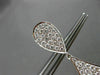 ESTATE LARGE 3.35CT DIAMOND 18KT WHITE GOLD 3D RAIN DROP FLOATING DROP EARRINGS