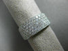 ESTATE LARGE 2.50CT DIAMOND 14K WHITE GOLD 3D MULTI ROW WEDDING ANNIVERSARY RING