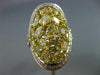 ESTATE MASSIVE 4.10CT INTENSE YELLOW DIAMOND 18KT WHITE & YELLOW GOLD LOVE RING
