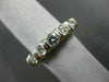 ESTATE WIDE .85CT DIAMOND 18KT TWO TONE GOLD FIVE STONE ANNIVERSARY RING #1366
