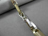 ESTATE LARGE & LONG 14KT 2TONE GOLD SOLID FANCY LINK ITALIAN MEN BRACELET #22867