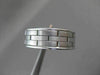 ESTATE WIDE 14KT WHITE GOLD SOLID BRICK DESIGN MENS WEDDING BAND RING 7mm #23144