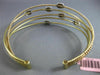 ESTATE WIDE 1.12CT DIAMOND 14KT TRI COLOR GOLD OVAL CLUSTER ROPE BANGLE BRACELET