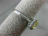 ESTATE 2.07CT GIA FANCY YELLOW DIAMOND 18K WHITE GOLD FILIGREE ENGAGEMENT RING