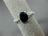 ESTATE WIDE .84CT DIAMOND & SAPPHIRE 14KT 2 TONE GOLD SEMI BEZEL ENGAGEMENT RING