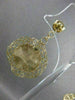 ESTATE LARGE 14KT YELLOW GOLD HANGING FLOWER FILIGREE HOOP EARRINGS 48MM #21557