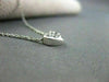 ESTATE .18CT DIAMOND 14KT WHITE GOLD 3D SIX STONE ETOILE HEART PENDENT #1722