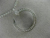ESTATE .45CT DIAMOND 18KT WHITE GOLD 3D GRADUATING CIRCLE OF LIFE NAIL NECKLACE