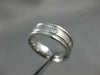 ESTATE WIDE DIAMOND 14KT WHITE GOLD MATTE & SHINY ETERNITY WEDDING RING #12487