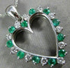 ESTATE .40CT PRINCESS CUT DIAMOND 14KT WHITE GOLD CLASSIC HEART PENDANT #15600