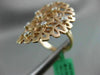 ESTATE LARGE .20CT DIAMOND 18KT ROSE GOLD 3D OPEN FLOWER FILIGREE ETOILE RING