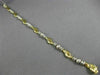 ESTATE .55CT DIAMOND 14KT WHITE YELLOW GOLD 3D CLASSIC BEZEL BRACELET #21829