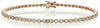 ESTATE 1.12CT DIAMOND 14KT ROSE GOLD 3D ROUND ETERNITY FILIGREE BANGLE BRACELET