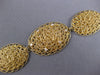 ESTATE LARGE .18CT DIAMOND 14K YELLOW GOLD 3D WOVEN MULTI LINK OVAL FUN BRACELET