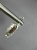 ESTATE LARGE & WIDE .50CT DIAMOND 14KT WHITE GOLD FILIGREE HOOP HANGING EARRINGS