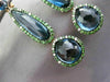 ESTATE LARGE 26.85CT DIAMOND TSAVORITE & TOPAZ 14KT ROSE & BLACK GOLD EARRINGS