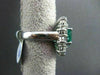 ESTATE LARGE 3.44CT DIAMOND & AAA COLOMBIAN EMERALD 18KT WHITE GOLD CLUSTER RING