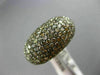 ESTATE LARGE 3.68CT FANCY MULTI COLOR DIAMOND 18K ROSE GOLD 3D FILIGREE FUN RING