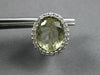 7.20CT DIAMOND & AAA GREEN AMETHYST 14KT WHITE GOLD OVAL HALO CLIP ON EARRINGS