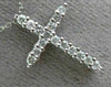 ESTATE .35CT DIAMOND 14KT WHITE GOLD CLASSIC CROSS SHARE PRONG FLOATING PENDANT