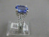 ESTATE 2.09CTW DIAMOND TANZANITE 14K W GOLD PAVE SPLIT BAND COCKTAIL RING #20500