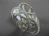 ESTATE MASSIVE 2.02CT DIAMOND 18KT WHITE GOLD MULTI WAVE 3D FUN COCKTAIL RING