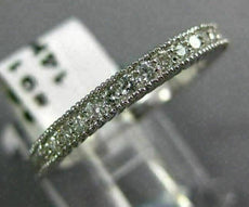 ANTIQUE .25CT DIAMOND 14KT WHITE GOLD 3D CLASSIC FILIGREE ANNIVERSARY RING #9169