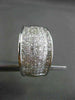 ESTATE EXTRA LARGE 5.81CT DIAMOND PRINCESS 14KT WHITE GOLD 3D ELONGATED EARRINGS
