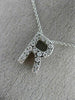 .25CT ROUND DIAMOND 14KT WHITE GOLD CLASSIC "R" INITIAL FLOATING PENDANT #18477