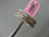 ESTATE WIDE .84CT DIAMOND 18K WHITE & ROSE GOLD CLASSIC WEDDING ANNIVERSARY RING