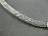 ESTATE WIDE & LONG 14KT WHITE & YELLOW GOLD MESH SCREW NECKLACE UNIQUE! #22677