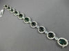 WIDE 21.17CT DIAMOND AQUAMARINE & TOURMALINE 18KT WHITE GOLD 3D TENNIS BRACELET