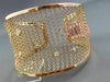ESTATE WIDE .56CT DIAMOND 14KT ROSE GOLD 3D FLEXIBLE BY THE YARD BANGLE BRACELET