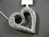ESTATE LARGE 1.10CT DIAMOND 14KT WHITE GOLD 3D OPEN HEART INFINITY LOVE PENDANT