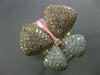 ESTATE EXTRA LARGE 4.14CT DIAMOND 18KT WHITE & ROSE GOLD BUTTERFLY FLOWER RING