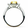 ESTATE 1.76CT WHITE & FANCY YELLOW DIAMOND 18KT TWO TONE GOLD 3D ENGAGEMENT RING