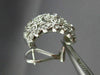 ESTATE LARGE 1.0CT DIAMOND 14KT WHITE GOLD 3D FLOWER CLIP ON HANGING EARRINGS