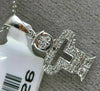 ESTATE SMALL .18CT DIAMOND 14KT WHITE GOLD 3D HAPPY BABY BOY FLOATING PENDANT