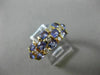 ESTATE 2.22CT DIAMOND & AAA TANZANITE 14KT YELLOW GOLD 3D THREE ROW ETOILE RING
