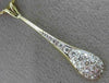 ESTATE .52CT DIAMOND 18K TWO TONE GOLD 3D ELONGATED PAVE FLOATING PENDANT #25492
