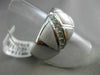 ESTATE WIDE .57CT DIAMOND 14KT WHITE GOLD 3D AAA MOTHER OF PEARL TRIANGULAR RING