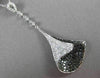ESTATE 1.25CT BLACK & WHITE DIAMOND 14KT WHITE GOLD FLOATING 3D PENDANT & CHAIN