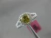 GIA 1.60CT WHITE & FANCY YELLOW DIAMOND 18KT 2 TONE GOLD 3D HALO ENGAGEMENT RING