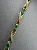 ESTATE 14KT 2.42 CTW EMERALD & DIAMONDS YELLOW GOLD BRACELET