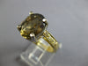 4.62CT DIAMOND & AAA SMOKY TOPAZ 18KT 2 TONE GOLD OVAL & ROUND LOVE RING #28200