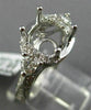 LARGE .70CT DIAMOND 14KT WHITE GOLD 3D HALO ROUND SEMI MOUNT ENGAGMENT RING