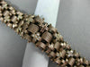 ESTATE WIDE & LONG 1.10CT DIAMOND 18K BROWN GOLD HANDCRAFTED MULTI LINK BRACELET
