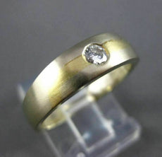 ESTATE .18CT DIAMOND 18KT WHITE & YELLOW GOLD SOLITAIRE BURNISH MEN RING  #11227