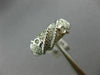 ESTATE .34CT ROUND DIAMOND 18KT WHITE GOLD 3D DOUBLE STAR ROPE LOVE FUN RING